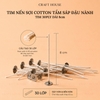 Tim Nến Sợi Cotton Tẩm Sáp Đậu Nành 25-35Ply Dài 8-15cm