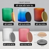 Ly Thủy Tinh Làm Nến Thơm 10oz Craft House - Matte Black + Gold Inside