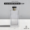 Vỏ Chai Tán Hương Tinh Dầu Vuông Cao Kèm Nút Chặn 140ml - Clear