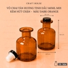 Vỏ Chai Tán Hương Tinh Dầu Dạng Tròn, Màu Clear 140ml - Kèm Nút Chặn - M01