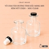 Vỏ Chai Tán Hương Tinh Dầu Dạng Tròn, Màu Clear 140ml - Kèm Nút Chặn - M01