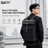 Balo Laptop Nam 16 Inch BAMOZO ROAM Da PU Chống Nước_XANH RÊU