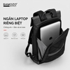 Balo Laptop Nam 16 Inch BAMOZO ROAM Da PU Chống Nước_ĐEN