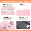 Vali Bamozo RAVO Nhựa PP Siêu Nhẹ - Siêu Bền Size 20/24/28 - Hồng Nhạt