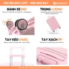 Vali Bamozo RAVO Nhựa PP Siêu Nhẹ - Siêu Bền Size 20/24/28 - Hồng Nhạt