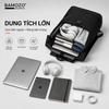 Balo Laptop Nam 16 Inch BAMOZO ROAM Da PU Chống Nước_XANH RÊU
