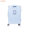 Vali 9066 Lite Bamozo_Khóa Kéo_Nhựa PC__XANH DƯƠNG