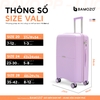 Vali Bamozo RAVO Nhựa PP Siêu Nhẹ - Siêu Bền Size 20/24/28 - TÍM