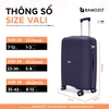 Copy of Vali Bamozo RAVO Nhựa PP Siêu Nhẹ - Siêu Bền Size 20/24/28 - Xanh Than