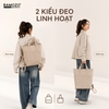 Túi Tote Nữ LIGHT 2in1 Kiêm Balo, Đựng Laptop 14 Inch_TRẮNG KEM