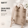 Túi Tote Nữ LIGHT 2in1 Kiêm Balo, Đựng Laptop 14 Inch_TRẮNG KEM