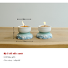 Bộ 2 đế nến hoa sen xanh