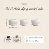 Bộ 3 chén sứ đựng nước/ nến