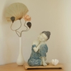Tượng an nhiên 24cm áo xanh