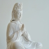 Tượng Quan Âm ngự đài sen 35cm