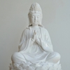 Tượng Quan Âm ngự đài sen 35cm