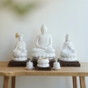 Tượng Quan Âm ngự đài sen 35cm