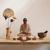 Tượng A Di Đà nâu