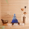 Lọ hoa sen gỗ lũa