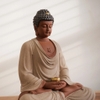 Tượng A Di Đà nâu