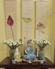 Tượng Thích Ca áo xanh