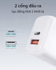 Củ sạc nhanh Bagi 30W 2 cổng USB Type-C PD30W