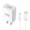 Combo củ sạc Bagi 5V-2A dây Lightning dài 1m CB-I52
