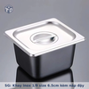 SG: Khay inox đựng thực phẩm 1/9 size 6.5cm kèm nắp đậy