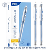 Deli: Hộp 12 cây bút bi dầu ngòi 0.7mm EQ80-BL