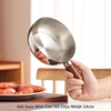 Nồi Inox Mini Cán Gỗ Chịu Nhiệt 14cm