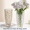 Bình Pha Lê Chấm Bi Vàng 25CM