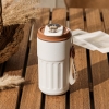 Bình Giữ Nhiệt Hiển Thị Nhiệt Độ trên nắp bình 410ml có dây in chữ Coffee