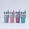 Bình Giữ Nhiệt inox Sơn Nhũ kim tuyến có ống hút 600ML