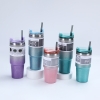 Bình Giữ Nhiệt inox Sơn Nhũ kim tuyến có ống hút 600ML