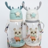 Bình hươu uống nước cho bé cute 550ml có dây đeo và ống hút ngôi sao 3