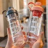 Bình Nước Nhựa trong suốt Có Khay Lọc 650ml