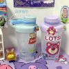 Bình nước nhựa lắc Whey disney, Lotso 500ml gấu dâu