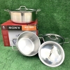 Bộ 3 nồi inox SONY nắp Inox size 16-18-24cm