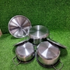 Bộ 3 nồi inox SONY nắp Inox size 16-18-24cm