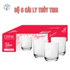 Bộ 6 Ly Cốc Thủy Tinh Bầu Lùn Cao Cấp 1