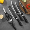 Bộ Dao kéo nạo Asakh 6 Món Làm Bếp lưỡi sóng Crom 3