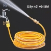 Bộ Dây Vòi Tăng Áp 5M màu vàng có đầu ống đồng tăng áp