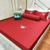 Bộ dra ga giường Thêu Micky phi lụa 1.6m