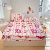Poly rẻ 1.6M: Bộ ga gối 3 món poly coton 1m6x2m gấu dâu lotso (T200) (Bộ)