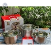 BỘ NỒI 3 MÓN DÀY 3 LỚP MISU LOUIS CAO CẤP (T6) (Bộ)