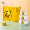 Bộ tô sứ 3 món con vịt vàng có nắp 1