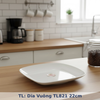 TL: Dĩa vuông TL821 22cm 2