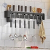 Kệ cài Thìa Đen: cài thìa dao gài kéo inox nhà bếp tiện ích dán móc dính (B50) (Cái)