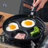 CHẢO CHIÊN TRỨNG CHIA Ô 4 NGĂN 2 tim 2 tròn 1