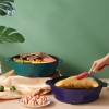 CHẢO NƯỚNG ĐIỆN: CHẢO CHỐNG DÍNH CÓ NÚT ĐIỀU CHỈNH NHIỆT (chảo xanh, vàng...) (T60) (Cái)